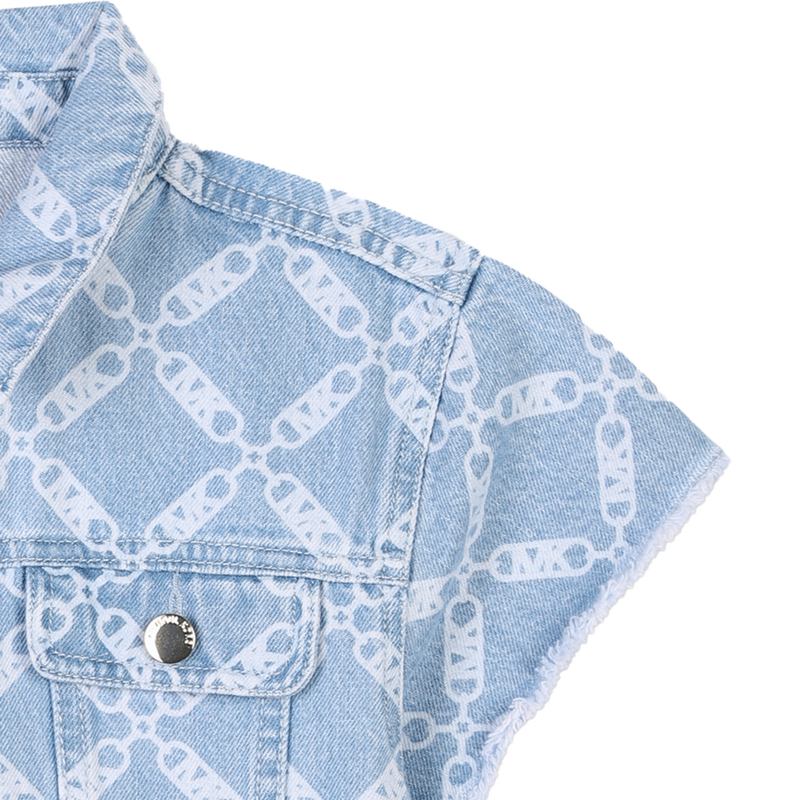 Colete de manga curta em ganga MICHAEL KORS 
                        GIRL