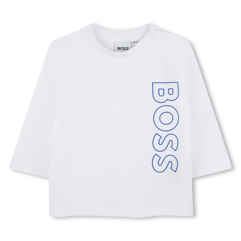 T-shirt algod&atilde;o com log&oacute;tipo BOSS 
                        BOY
