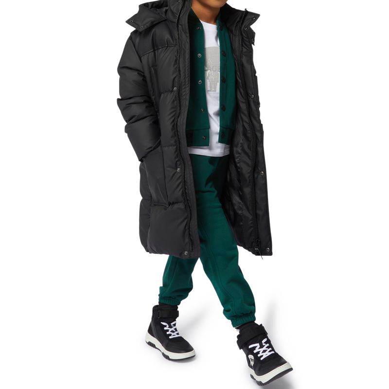 Sapatilhas cano alto em pele KARL LAGERFELD KIDS 
                        BOY