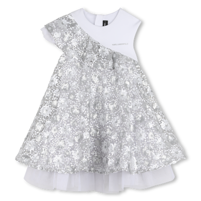 VESTIDO CERIMONIAL BIMATERIAL KARL LAGERFELD KIDS GIRL