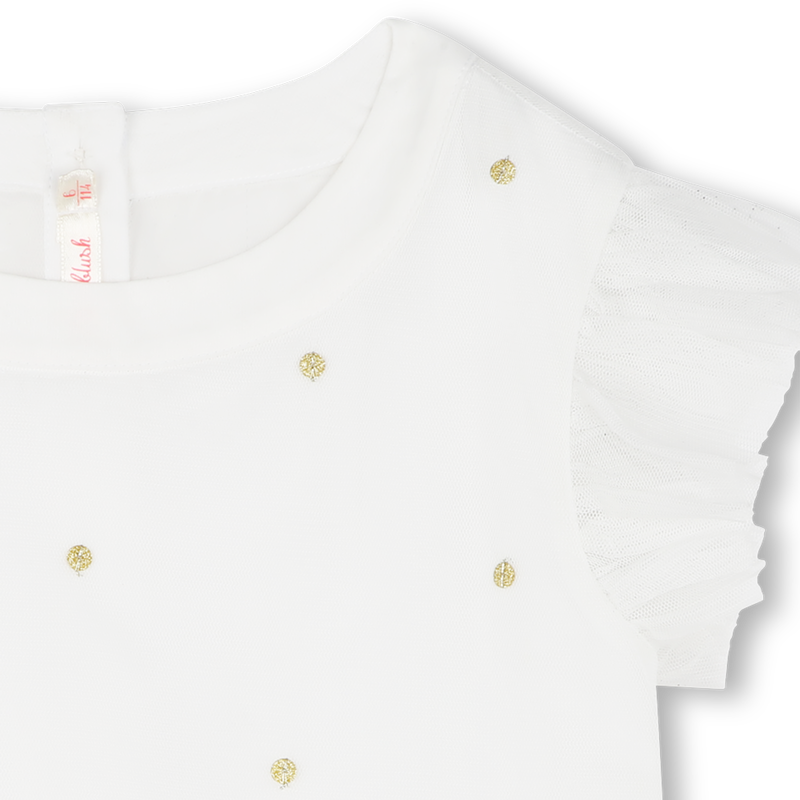 Blusa com tule e lantejoulas BILLIEBLUSH 
                        GIRL