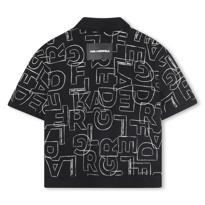 Camisa de manga curta em jersey KARL LAGERFELD KIDS 
                        BOY