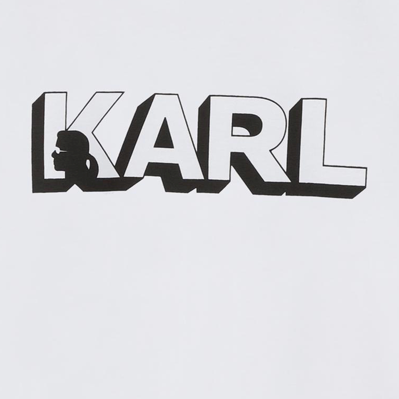 T-shirt manga curta em algod&atilde;o KARL LAGERFELD KIDS 
                        BOY