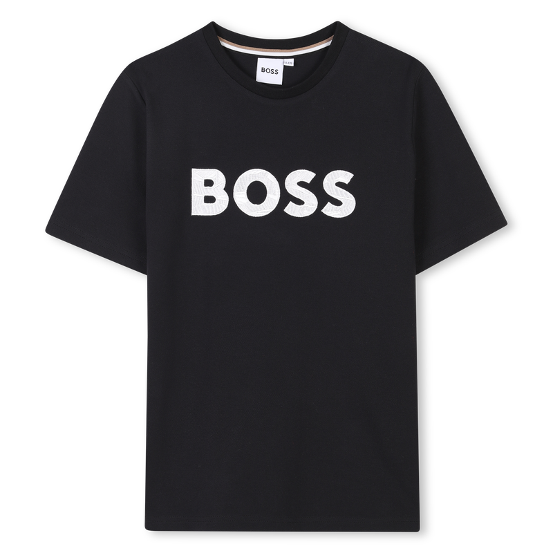 T-shirt bordada em algod&atilde;o BOSS 
                        BOY