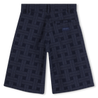 Cal&ccedil;&otilde;es bermudas com padr&atilde;o jacquard KENZO KIDS 
                    BOY