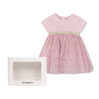 Vestido cerim&oacute;nia com folhos KARL LAGERFELD KIDS 
                    GIRL