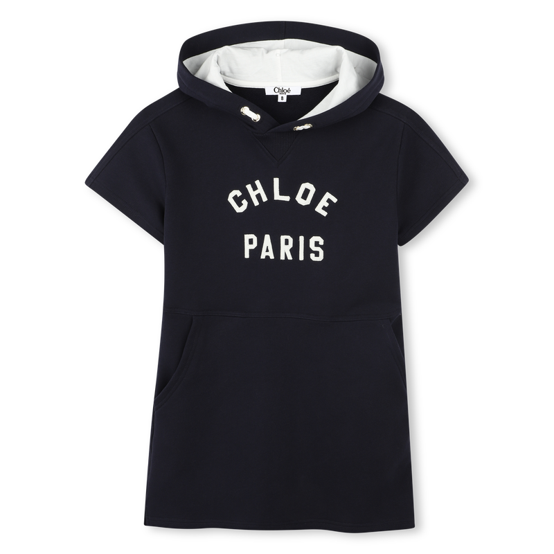 Vestido em molet&atilde;o com capuz CHLOE 
                        GIRL