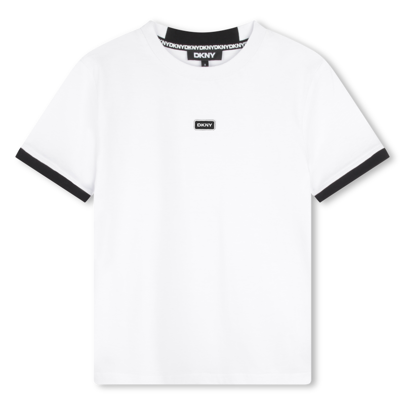 T-shirt em algod&atilde;o bicolor DKNY 
                        UNISEX