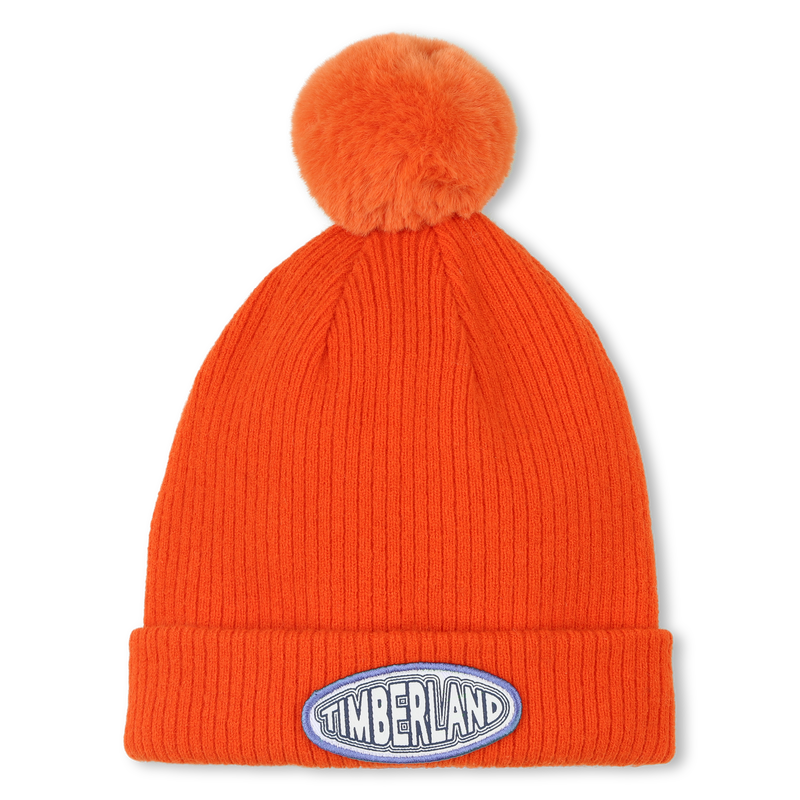 Chapéu de malha com pompom de lã TIMBERLAND 
                    BOY