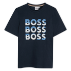 T-shirt manga curta em algod&atilde;o BOSS 
                    BOY
