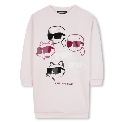 Vestido de manga comprida KARL LAGERFELD KIDS GIRL