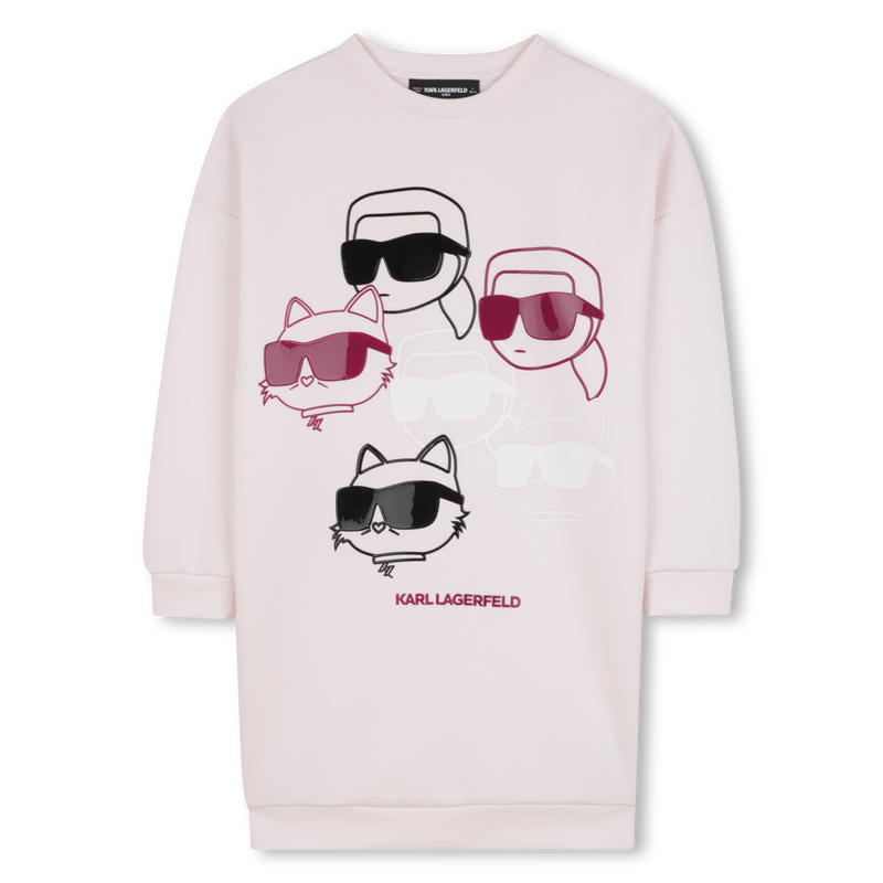 Vestido de manga comprida KARL LAGERFELD KIDS 
                    GIRL