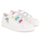 T&eacute;nis com riscas de gancho e la&ccedil;o MARC JACOBS 
                    GIRL