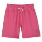 Bermudas em molet&atilde;o com bolsos HUGO 
                    MENINA