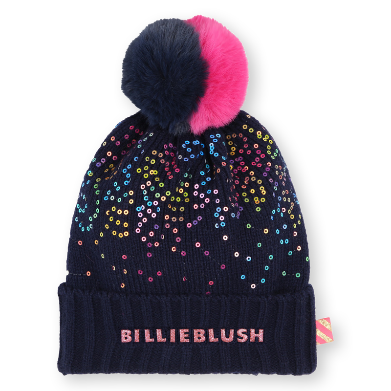 Gorro com pompom e lantejoulas BILLIEBLUSH 
                        GIRL