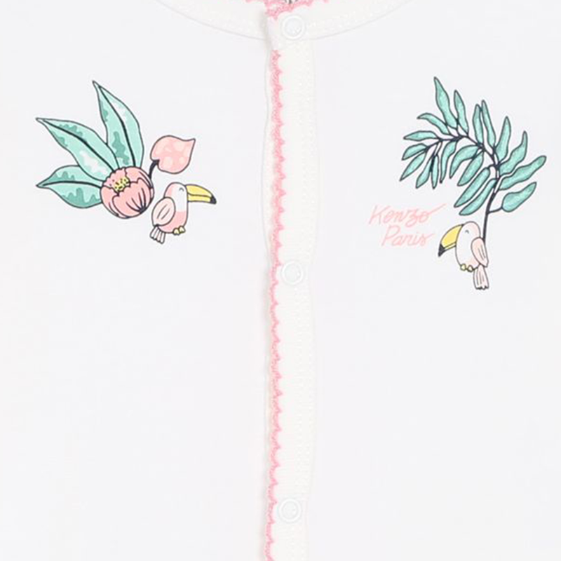 Pijama em algod&atilde;o com bot&otilde;es KENZO KIDS 
                        GIRL