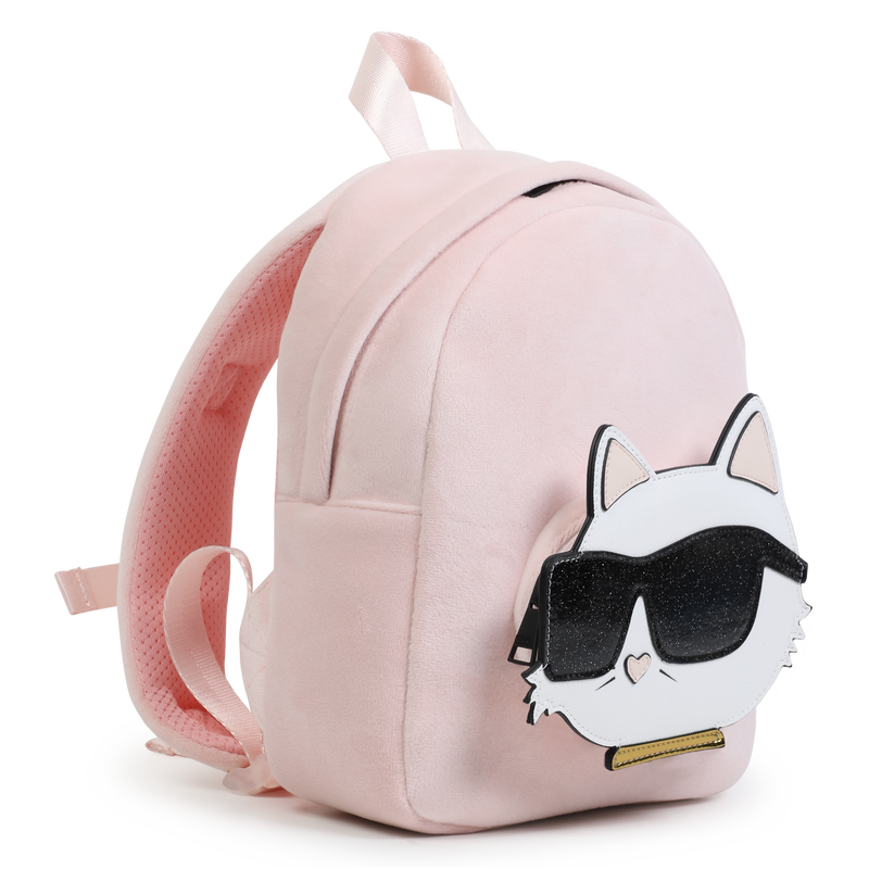 Mochila pequena de veludo KARL LAGERFELD KIDS 
                        GIRL
