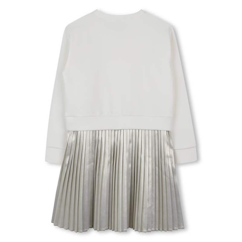 Vestido bimaterial de manga comprida MICHAEL KORS 
                    GIRL