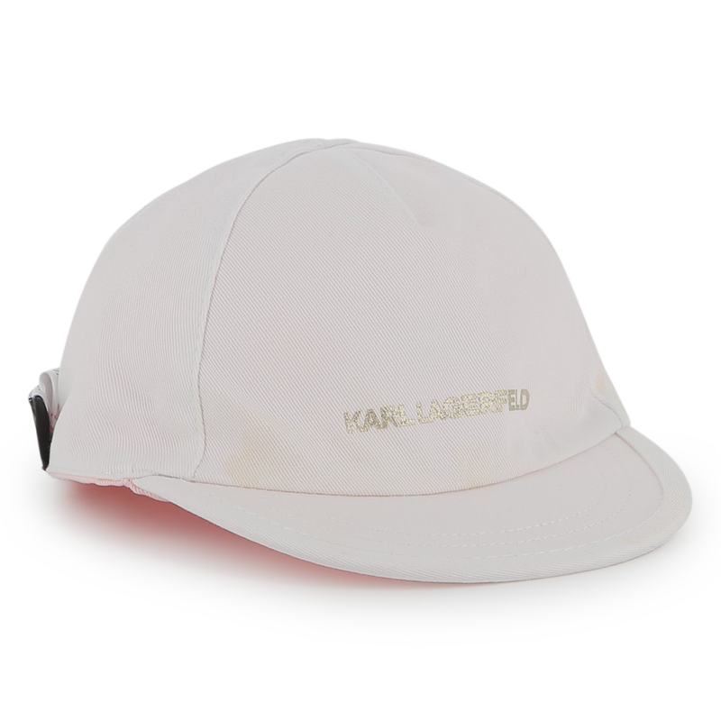 Boné reversível de algodão KARL LAGERFELD KIDS 
                    GIRL