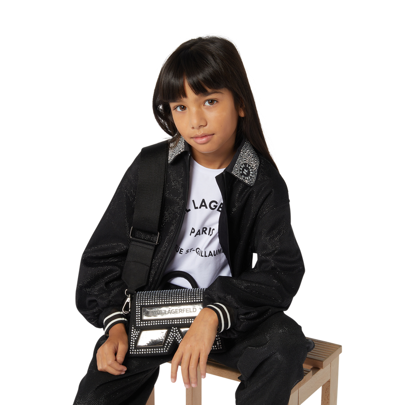 T-shirt com estampado KARL LAGERFELD KIDS 
                        GIRL