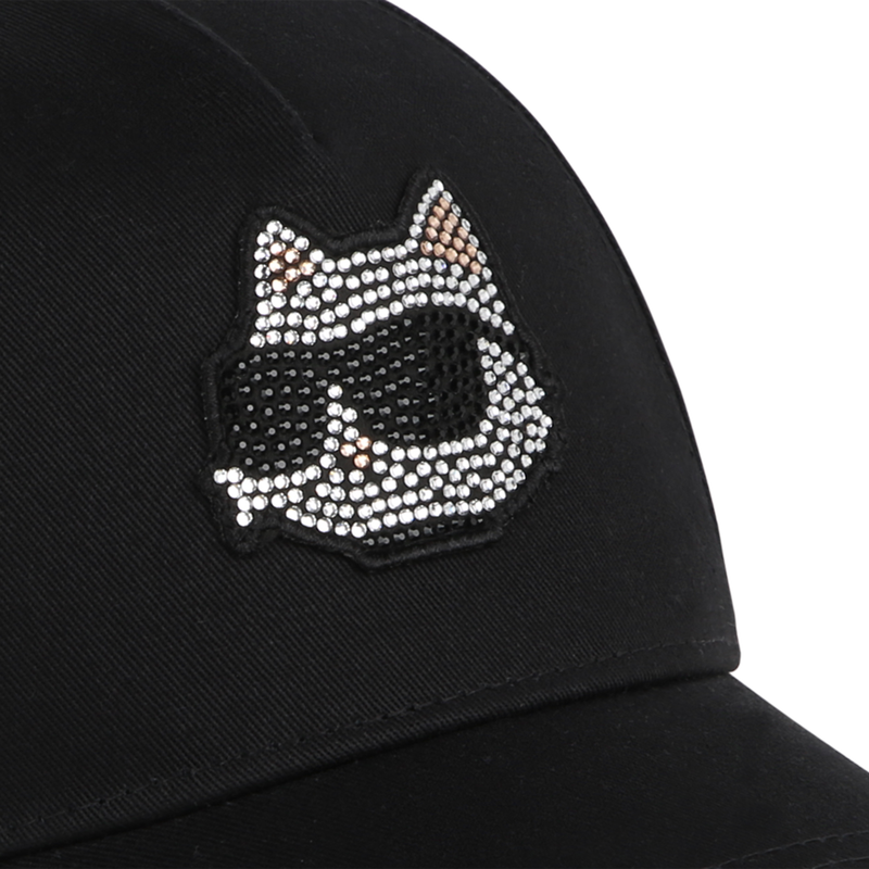 Diamanté Cotton Cap KARL LAGERFELD KIDS 
                    GIRL
