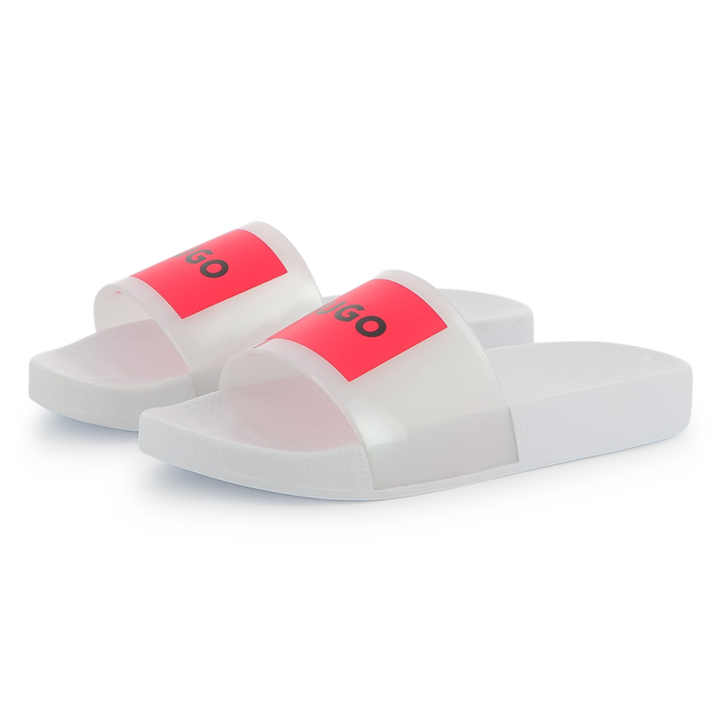 Chinelos com log&oacute;tipo HUGO 
                        GIRL