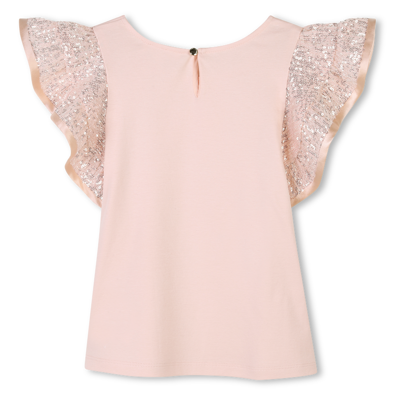 T-shirt folhos e lantejoulas CHLOE 
                        GIRL