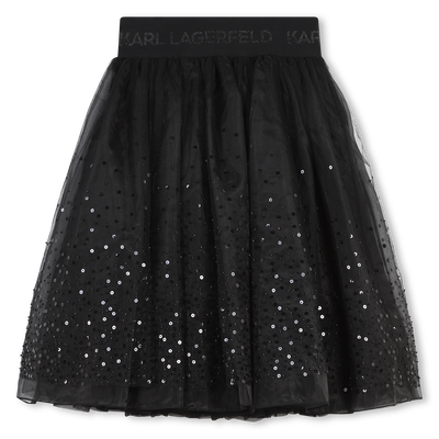 Saia de tule com lantejoulas KARL LAGERFELD KIDS GIRL