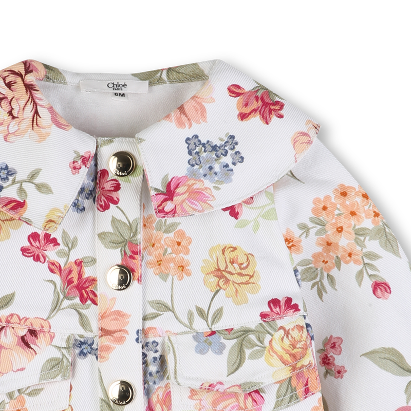 CASACO COM ESTAMPA FLORAL CHLOE 
                        GIRL