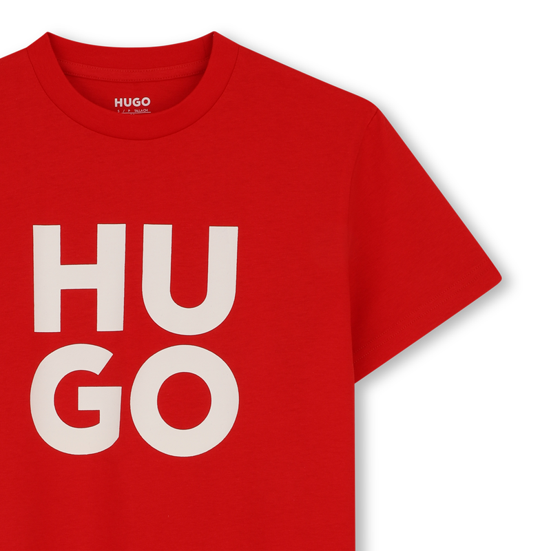 Camiseta de mangas curtas HUGO 
                        MENINO