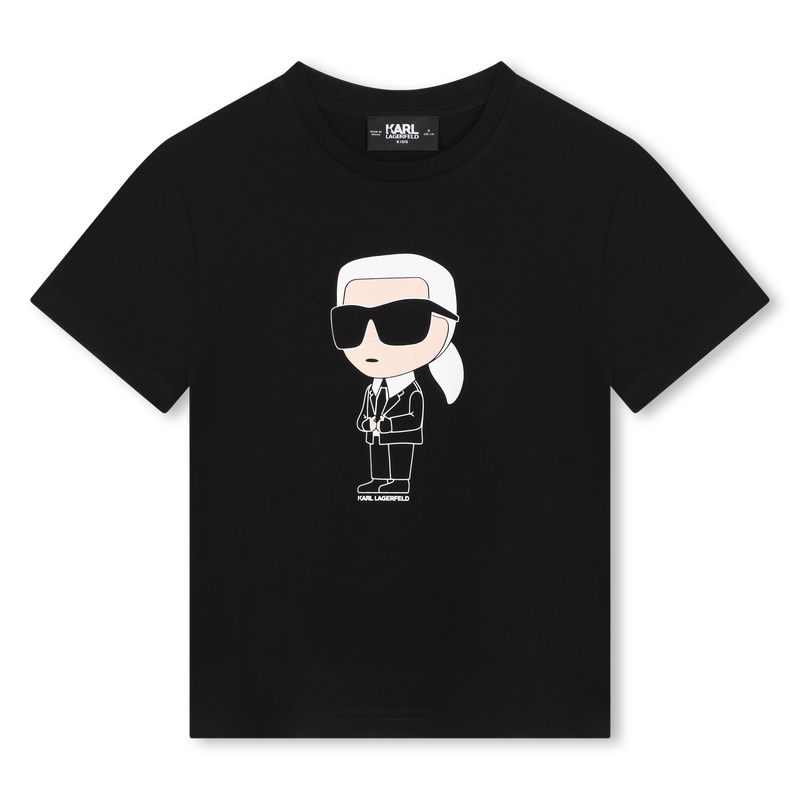T-shirt algod&atilde;o de manga curta KARL LAGERFELD KIDS 
                        BOY