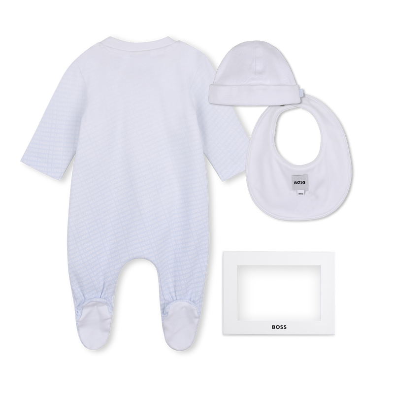 Conjunto de pijama, touca e babador BOSS 
                        MENINO