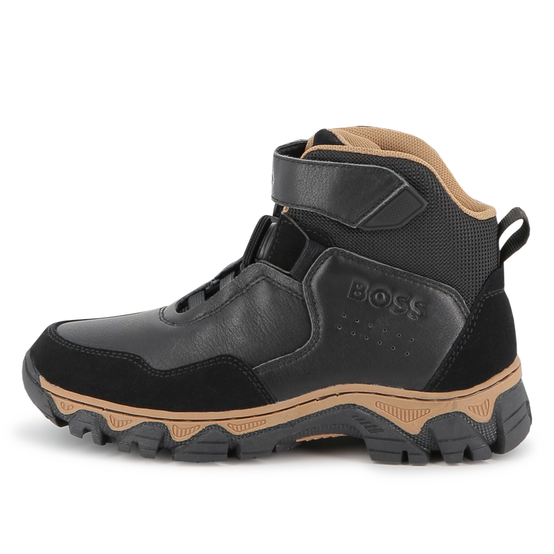 Bota de tornozelo em material misto BOSS 
                        BOY