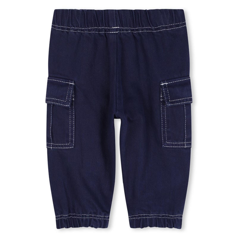 Patched Cotton Twill Pants KENZO KIDS 
                    BOY