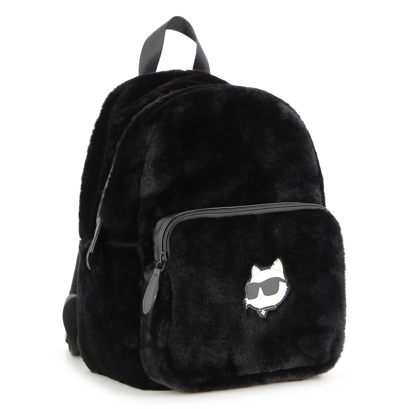 Mochila pequena feita de lã fofa KARL LAGERFELD KIDS 
                    GIRL
