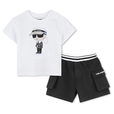 Conjunto T-shirt e cal&ccedil;&otilde;es KARL LAGERFELD KIDS BOY