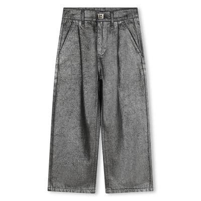 Jeans largas em algod&atilde;o DKNY GIRL