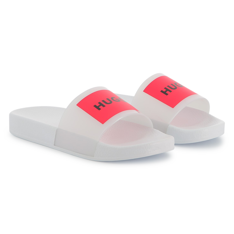 Chinelos com log&oacute;tipo HUGO 
                        GIRL