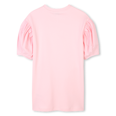 Vestido direito mangas tufadas KENZO KIDS GIRL