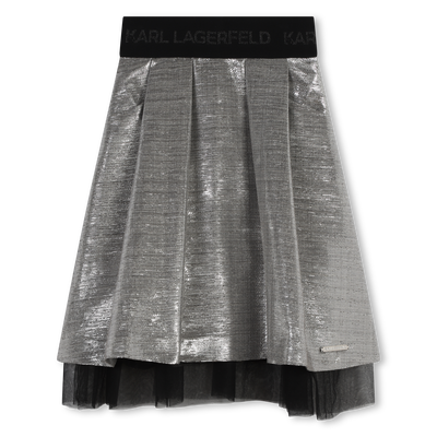 Saia midi metalizada KARL LAGERFELD KIDS GIRL