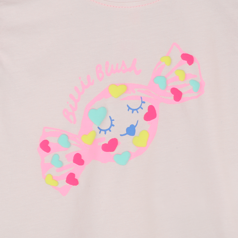T-shirt em algod&atilde;o prensado BILLIEBLUSH 
                        GIRL