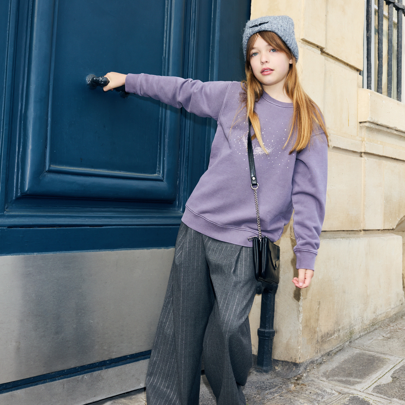 Moletom longo com ilustra&ccedil;&atilde;o contrastante ZADIG & VOLTAIRE 
                        GIRL