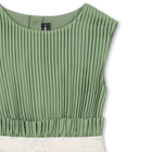 Vestido plissado de manga curta KARL LAGERFELD KIDS 
                    GIRL