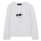 Camiseta de manga comprida KARL LAGERFELD KIDS 
                    GIRL