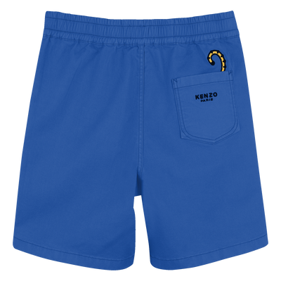 Bermudas algod&atilde;o com emblema KENZO KIDS BOY