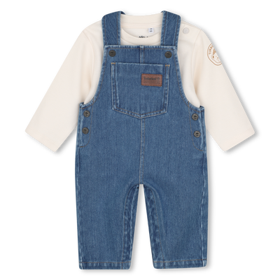 Conjunto de macac&atilde;o e camiseta TIMBERLAND MENINO