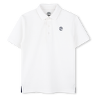 Polo liso com log&oacute;tipo, BRANCO, hi-res