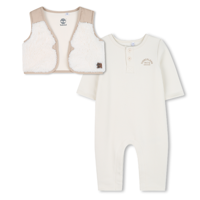 Conjunto de macacão e cardigã TIMBERLAND 
                    BOY