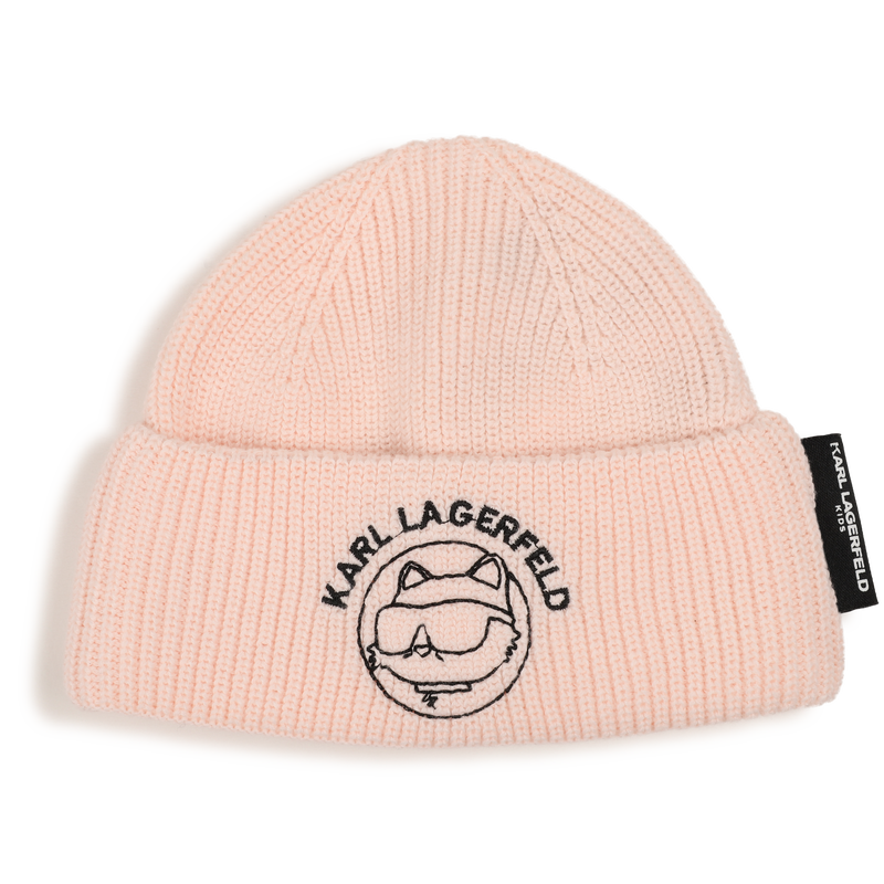 Conjunto de touca e pantufas KARL LAGERFELD KIDS 
                        MENINA