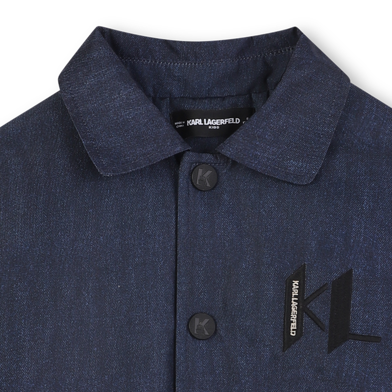 Jaqueta bomber de poliéster KARL LAGERFELD KIDS 
                    BOY